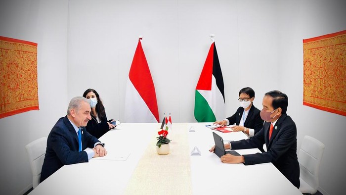 Presiden Jokowi bertemu dengan PM Palestina Mohammad Shtayyeh (Foto: Laily Rachev - Biro Pers Sekretariat Presiden)