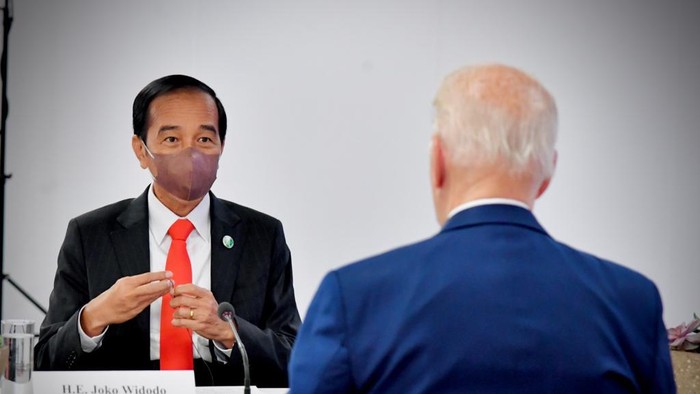 Presiden Jokowi bertemu dengan Presiden AS Joe Biden (Foto: Laily Rachev - Biro Pers Sekretariat Presiden)