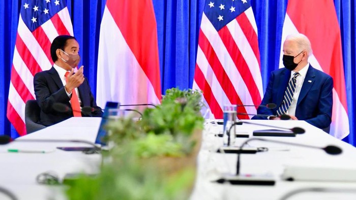 Presiden Jokowi bertemu dengan Presiden AS Joe Biden (Foto: Laily Rachev - Biro Pers Sekretariat Presiden)