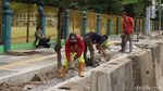 Revitalisasi Trotoar Jalan Suryo Jaksel Terus Dikebut