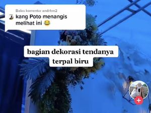 Salah Pilih Dekor, Pengantin Berubah Jadi Biru Viral Bikin Kasihan
