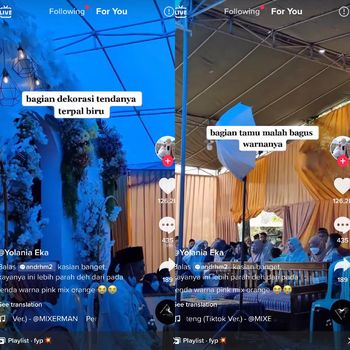 Viral dekorasi pernikahan pakai terpal biru, bikin fotografer menangis.