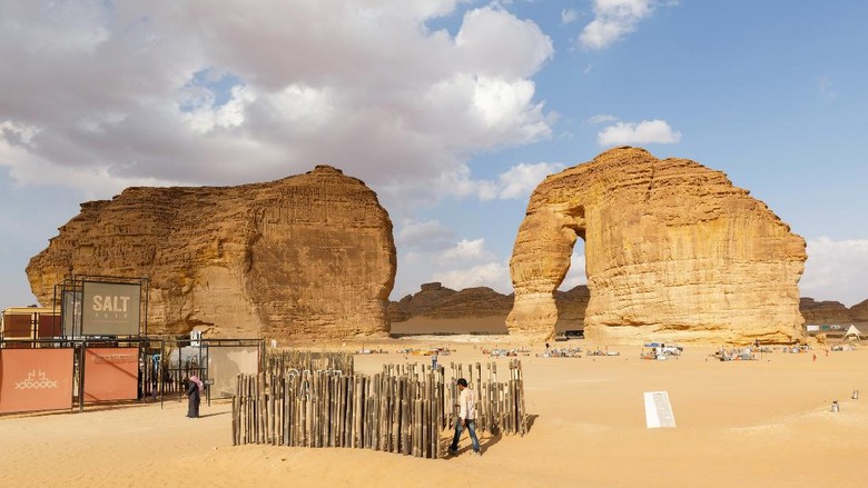 Batu mirip gajah di Al Ula, Arab Saudi