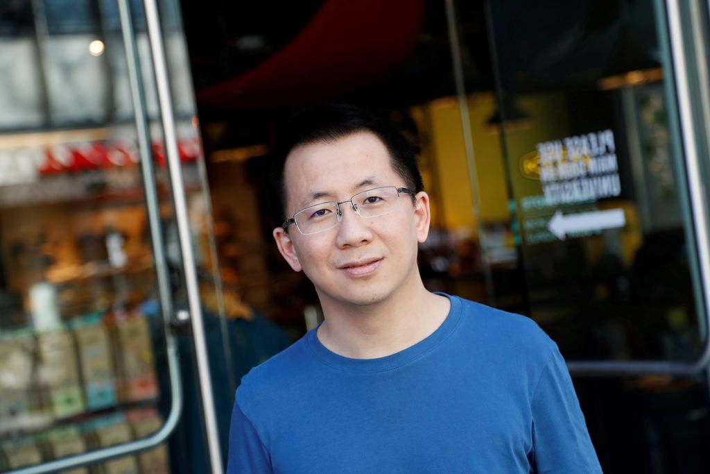 FILE PHOTO: Zhang Yiming, founder and global CEO of ByteDance, poses in Palo Alto, California, U.S., March 4, 2020. Picture taken March 4, 2020.   REUTERS/Shannon Stapleton/File Photo