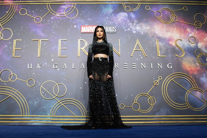 Gemma Chan Gemma Chan saat menghadiri gala screening Marvel Studios'
