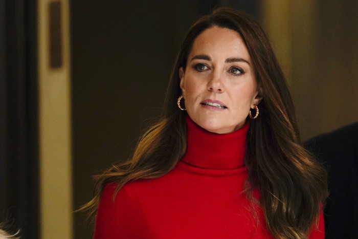 Kate Middleton Britains Kate, Duchess of Cambridge arrives for the launch of the Forward Trusts Taking Action on Addiction campaign at in BAFTA, London, Tuesday, Oct. 19, 2021. (Paul Grover/Pool Photo via AP)