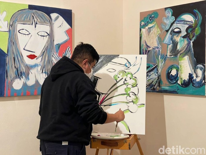 Pelukis Indonesia Tondi Hasibuan menggelar pameran tunggal di Roma, Italia
