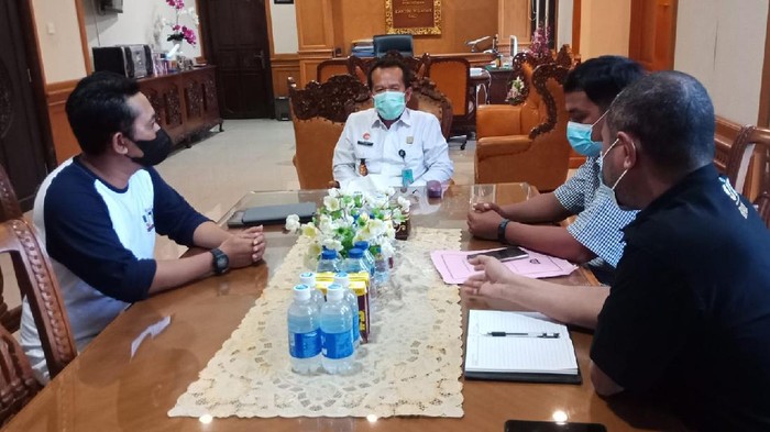 Penguris IJTI Bali temui Kakanwil Kemenkumham Bali Jamaruli Manihuruk (Dok. IJTI Bali)
