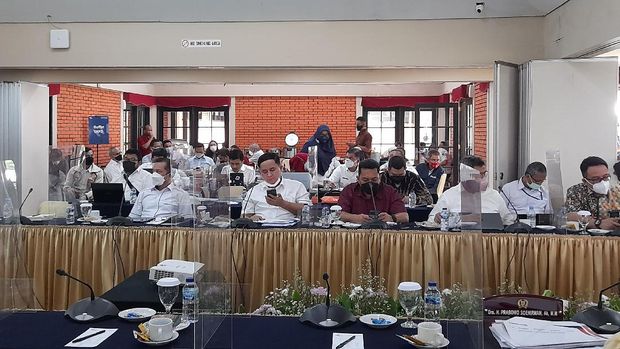 Suasana rapat DPRD DKI di Puncak, Bogor (Tiara-detikcom)