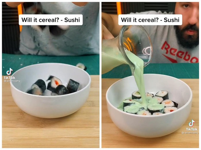 Sushi Sereal Sushi Sereal, Cara Baru Makan Sushi Pakai Susu dan Wasabi