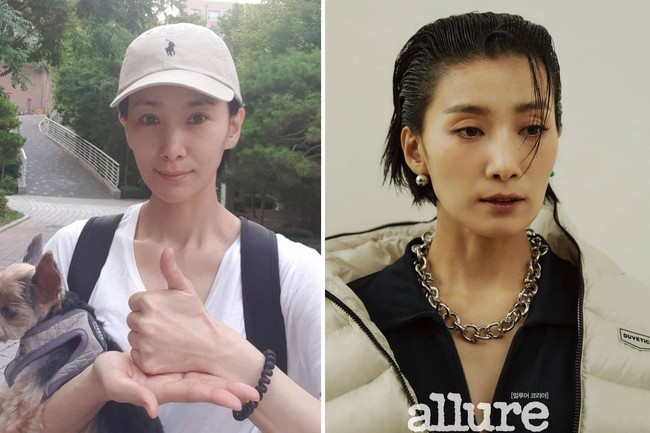 Tak sedikit penonton drama Korea Mine yang terpukau dengan kecantikan Kim Seo Hyung. Artis berumur 48 tahun ini mengawali kariernya sebagai beauty pageant. Ia pun kerap membagikan foto tanpa makeup di akun Instagram. Foto: Instagram @kim_seohyung