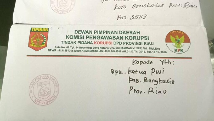 Beredar Surat Komisi Pengawasan Korupsi