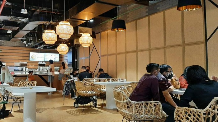 Kafetaria Paviliun Indonesia di Expo 2020 Dubai, Uni Emirat Arab (UEA).