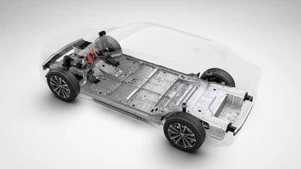 Mobil konsep Toyota bZ4X.