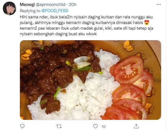 Seorang Ibu Simpan Daging Kurban Sampai Saat Ini Khusu untuk Sang Anak yang Tinggal Nge-Kos