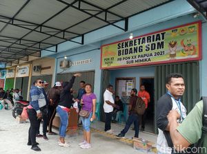 Relawan Geruduk Kantor PON XX Papua di Mimika, Tuntut Upah Belum Dibayar