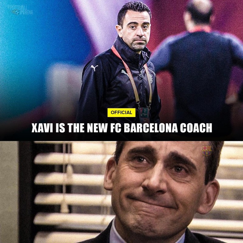 Meme Xavi Hernandez Pulang ke Barcelona untuk melatih