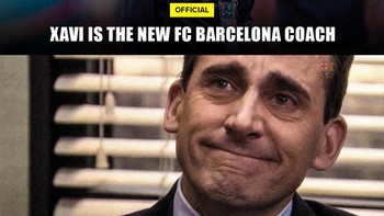 Banyak fans yang bahagia dan terharu karena Xavi jadi pelatih baru Barcelona. Foto: (Twitter)