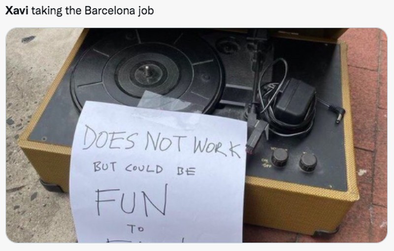 Meme Xavi Hernandez Pulang ke Barcelona untuk melatih