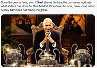Meme Xavi Hernandez Pulang ke Barcelona untuk melatih