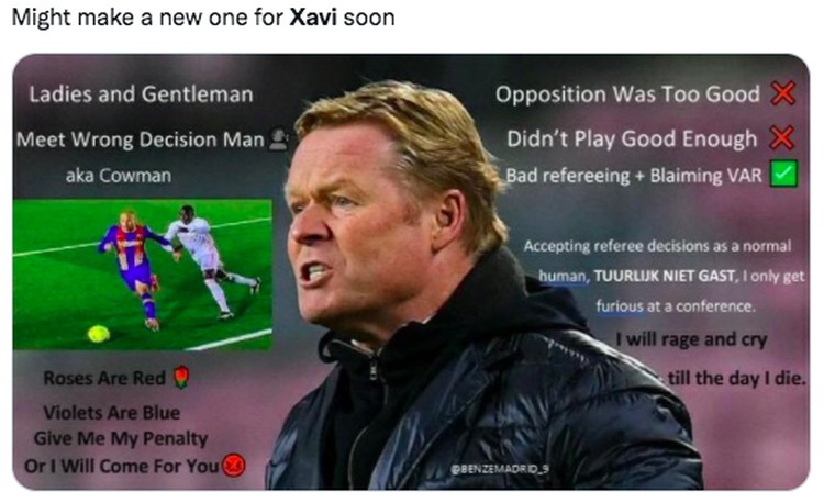 Meme Xavi Hernandez Pulang ke Barcelona