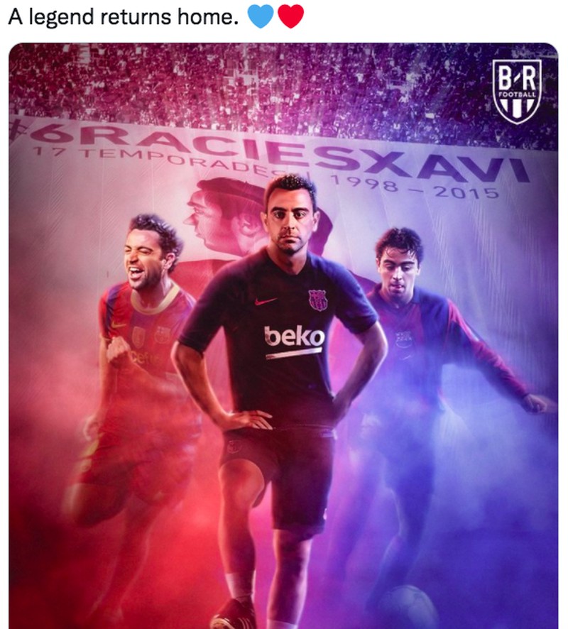 Meme Xavi Hernandez Pulang ke Barcelona untuk melatih