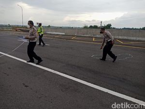 Polisi Bikin Sketsa TKP Kecelakaan yang Tewaskan Vanessa Angel di Tol Jombang