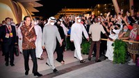 Presiden Jokowi hadir bersama Putra Mahkota Abu Dhabi, Sheikh Mohammed Bin Zayed Al Nahyan (MBZ). (Laily Rachev - Biro Pers Setpres)