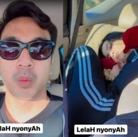 Suami Vanessa Angel, Bibi Andriansyah yang ikut meninggal dunia dalam kecelakaan di Tol Jombang, Jawa Timur itu juga sempat mengabadikan momen sebelum terjadi persitiwaa naas. Bibi memperlihatkan momen Vanessa tidur di dalam mobil. “Lelah Nyonyah,” tulisnya di Instagram Story. Foto: Instagram