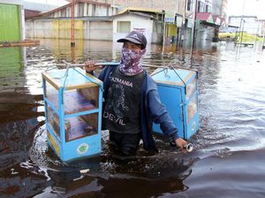 Banjir Rob Terjang Dumai