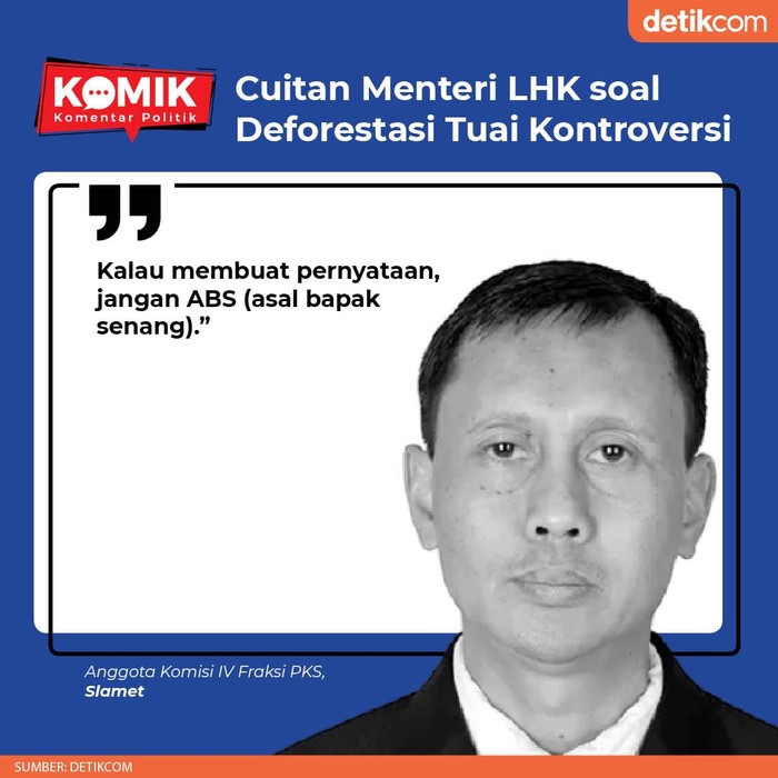 Cuitan Menteri LHK soal Deforestasi Tuai Kontroversi (Tim Infografis detikcom)