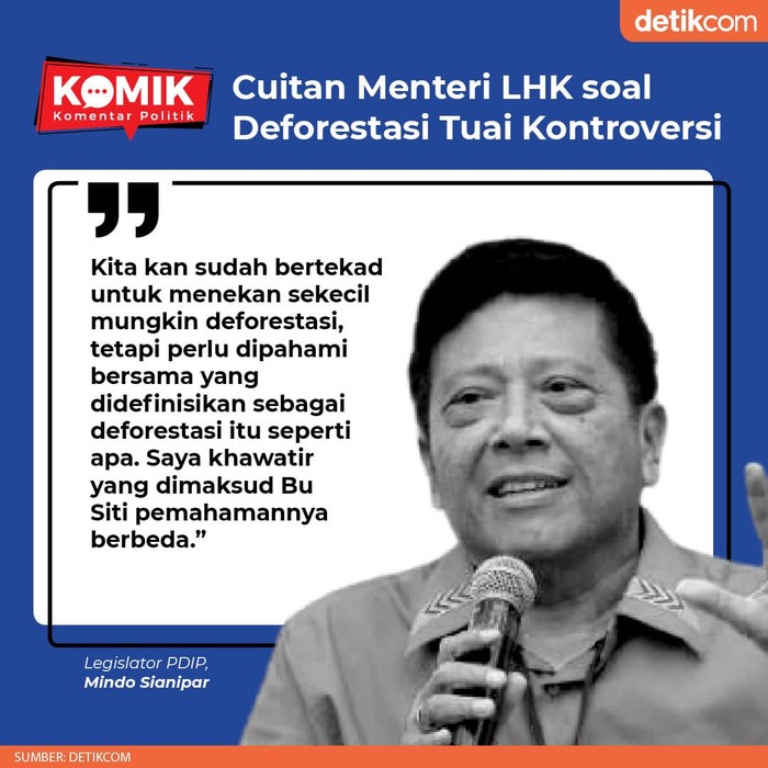 Cuitan Menteri LHK soal Deforestasi Tuai Kontroversi (Tim Infografis detikcom) Cuitan Menteri LHK soal Deforestasi Tuai Kontroversi (Tim Infografis detikcom)