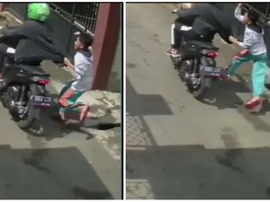 Viral Video Bocah Lawan Penjambret Berhelm Ojol di Sukabumi