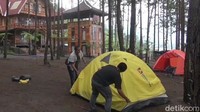 Sejumlah wisatawan mengaku, mereka sengaja berakhir pekan bersama komunitasnya untuk menginap di bawah lebatnya hutan pinus Guci Forest. Berbagai aktivitas seru bisa dikerjakan bersama rekan atau keluarga di sini. (Imam Suripto/detikTravel)