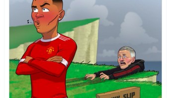 Kali ini, Ronaldo tidak bisa menolong Ole karena dia gagal mencetak gol. Foto: Twitter