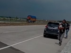 Sosok Pria yang Gendong Anak Vanessa Usai Kecelakaan Maut di Tol