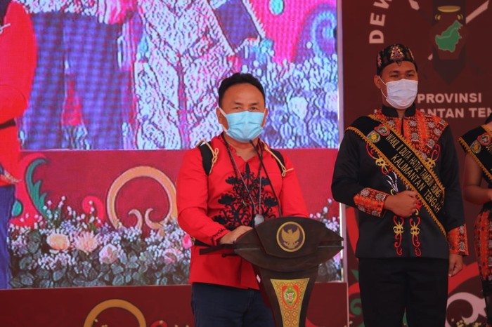 Gubernur Kalteng Sugianto Sabran menghadiri Musyawarah Daerah (Musda) III Dewan Adat Dayak