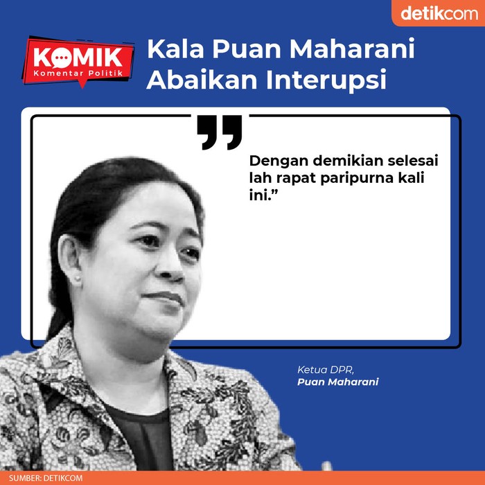 Kala Puan Maharani Abaikan Interupsi (dok. detikcom) Kala Puan Maharani Abaikan Interupsi (dok. detikcom)