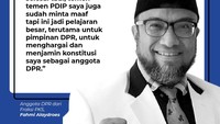 Kendati demikian, belakangan Fahmi justru meminta maaf. Fahmi mengaku mengalir saja saat menyampaikan sindiran itu.