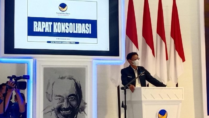 Ketua NasDem Sumut, Iskandar (Ahmad Arfah-detikcom)