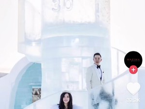 Viral Pengantin Asal Indonesia Pertama yang Gelar Pernikahan di Kutub Utara