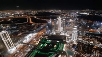 Foto: Pemandangan Kota Dubai dari Burj Khalifa. (Idham-detikcom)