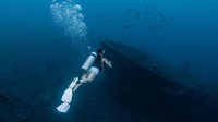 Gisel menyelam di Tulamben, Bali. Foto: Instagram Gisella Anastasia