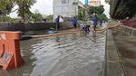 Ini Kondisi Jalan RE Martadinata Jakut yang Kembali Terendam Banjir Rob