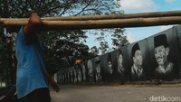 Mural pahlawan nasional juga viral di media sosial. Warganet memuji inisiatif pihak sekolah dengan memperindah kawasan ini.