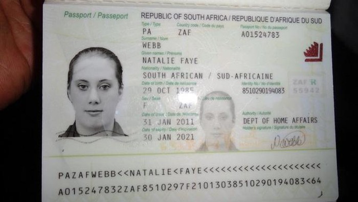 Above, the fake South African passport of Samantha Lewthwaite released by Kenyan police in December 2011. Lewthwaite, nicknamed the ‘White Widow’, has been linked to a slew of terrorist attacks in the UK, Africa and the Middle East. (AFP)
