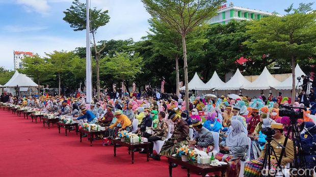 Upacara HUT ke-414 Makassar. (Hermawan/detikcom)