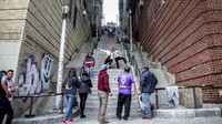 Salah satu lokasi tersebut adalah Bronx Staircase, yang menghubungkan area Shakespeare dan Anderson Avenues pada West 167th Street.  
