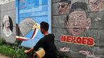 Jelang Reuni 212, Mural Habib Rizieq Mejeng di Pondok Gede