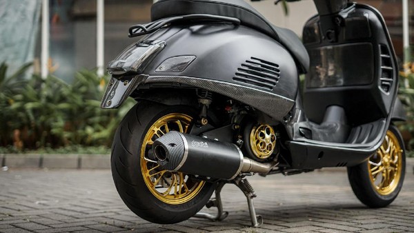 Wujud Vespa Atta Halilintar yang Dimodifikasi Habiskan Rp 75 Juta